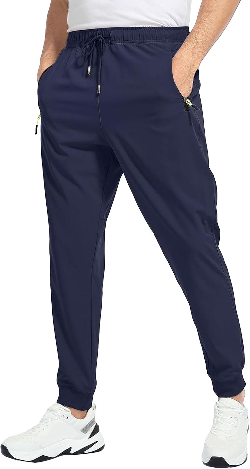 Men's Drawstring Stylish Hiking Outdoor Pants Relaxed Fit Elastic Waist Outdoor Pants Stretch Joggers Trousers