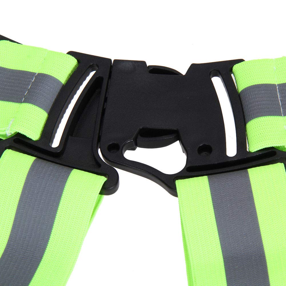 CZlinOduMMX Gilet e 4 Pezzi Bande Catarifrangenti, Gilet Riflettente Alta visibilità, Gilet Riflettente da Corsa, Giubbotto Riflettente Regolabile per Corsa, Ciclismo, Motociclismo