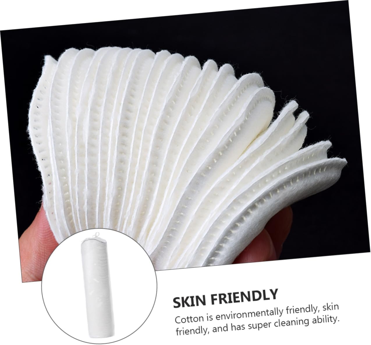 Pure Cotton Makeup Remover Pads Soft Hypoallergenic Face Cleaning Discs for Gentle Makeup Removal Reusable Cotton Rounds for Everyday Use Travel-Friendly