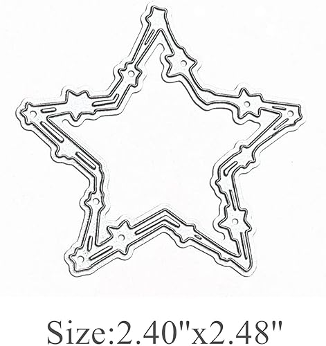 Miniatura 2 de hinana Troqueles de metal con marco de estrellas, plantillas de corte de fondo de estrella hueca para manualidades, álbumes de recortes, fotos,