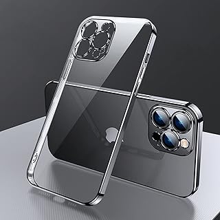 iBetterLife Crystal Clear for iPhone 12 Pro Max Case, Not Yellowing, Electroplated Edge, Shockproof Soft Bumper Military G...