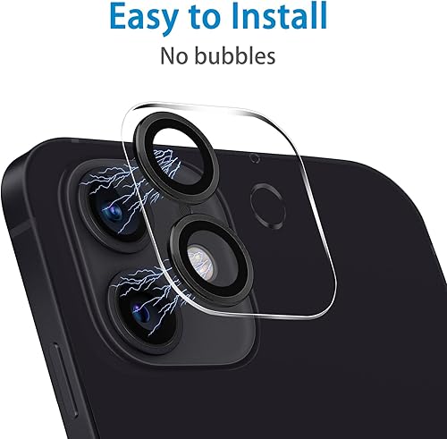 Miniatura 183 de 3 Pack Tempered Glass Camera Lens Protector for iPhone 12 6.1", Ultra HD, 9H Hardness, Anti-Scratch, Case Friendly, Easy to Install