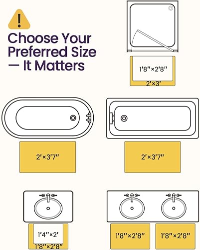 Miniatura 2 de DEXI Alfombra de baño, ultra absorbente, suave, lavable, antideslizante, para suelo de baño, bañera, ducha, 43 x 24 pulgadas, gris