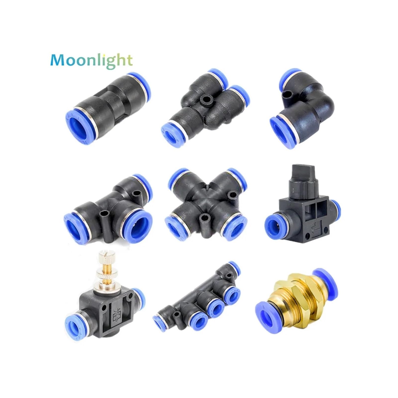 Raccordo for tubo pneumatico a forma di Y da 5 mm a 3 vie(Blue PPF(10PCS),10mm)