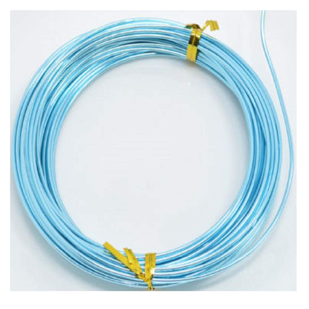 POLYBAGSTORES 1.5mm x 10 Metres - LIGHT BLUE - Aluminium Craft Wire, Jewellery Modelling Florist Wire Findings - Available in 26 Colours