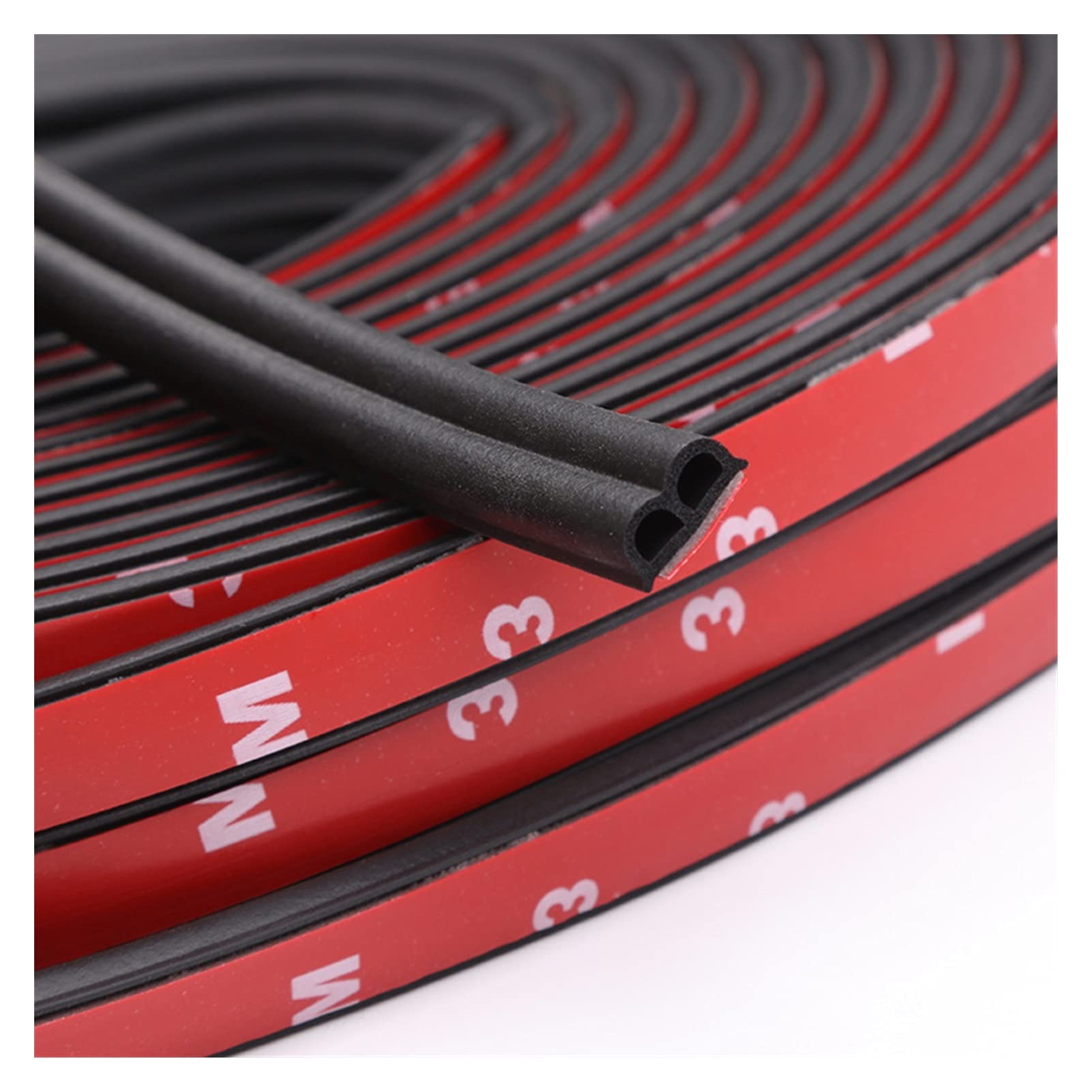 Guarnizione In Gomma EPDM Per Auto - Striscia Sigillante Adesiva Tipo L 25mt - Isolamento Antirumore, Antipolvere E Antivento