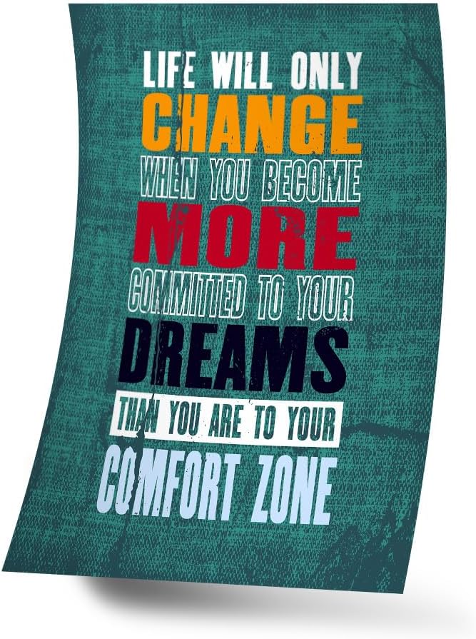 Ezposterprints Motivational Inspirational Posters for Home Office School Classroom Kidsroom - Motivational Quotes Poster Printing - Wall Art Print - Quote: Change - 24X36 inches