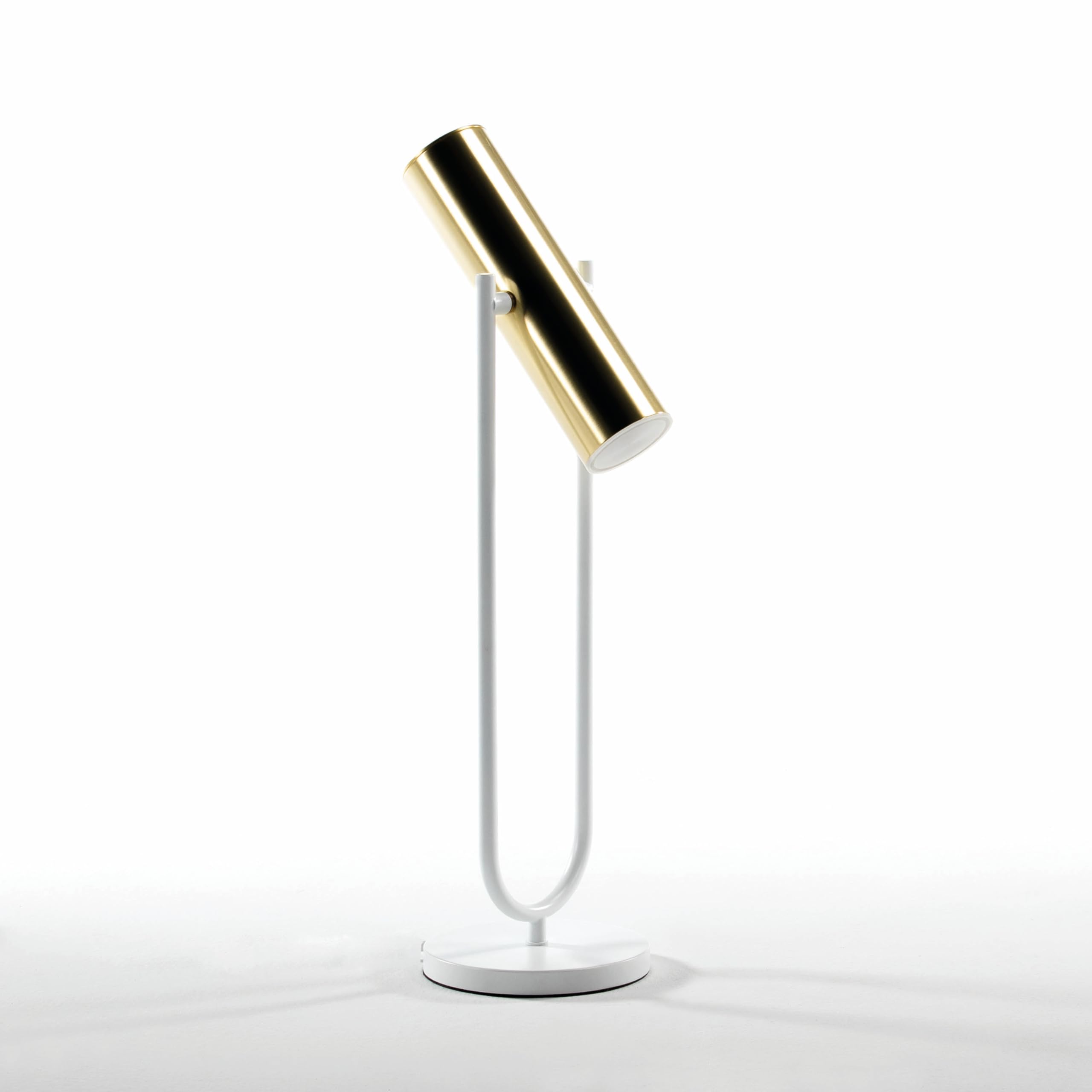 LAMPARA SOBREMESA 14X22X53 METAL ORO/BLANCO