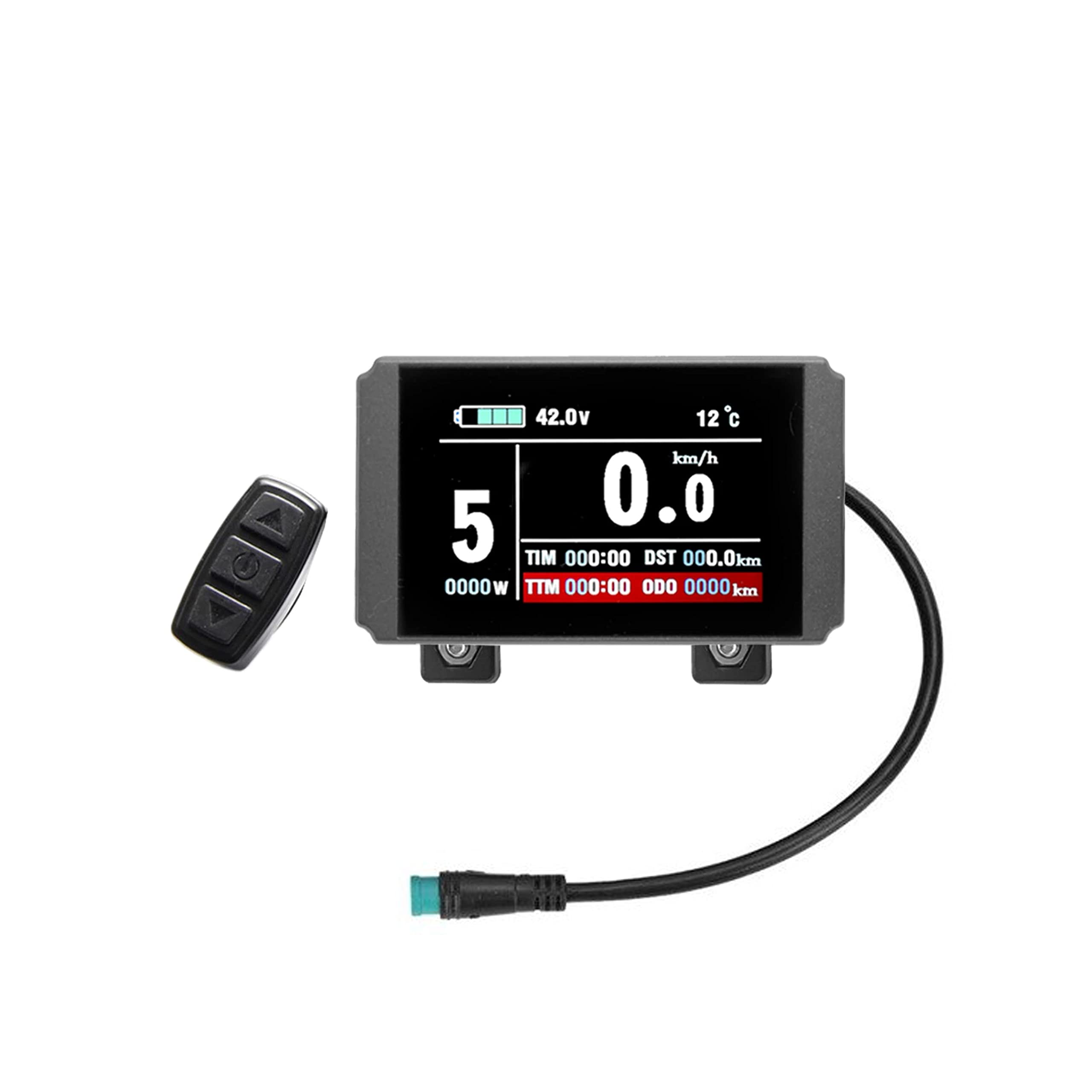 Afficheur KT-LCD8H, indicateur de Vitesse, écran LCD, éclairé, Multifonctionnel, Prise Julet à 5 Broches, E-Bike, vélo électrique, Pedelec, 24V/36V/48V