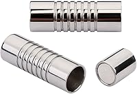 Vista 3 de Tamaño del agujero interior 0.079 in cierre magnético cierre magnético Cilindro Shell para cable de cuero 5