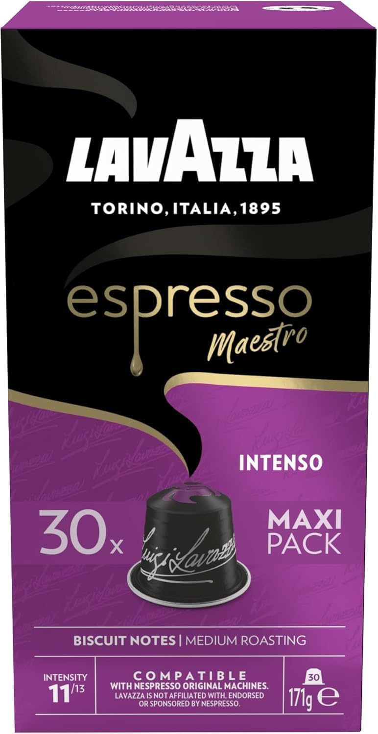 Lavazza Espresso Maestro Intenso Coffee Capsules Biscuit Notes 30 Capsules, Medium Roasting 171G