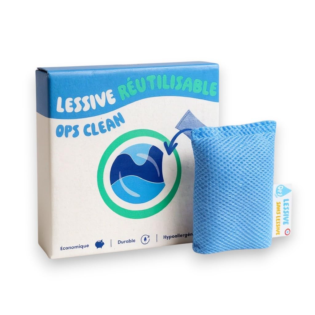 1 An de Lessive Ecologique, Hypoallergénique, Naturelle - 350 Lavages - Lessive Voyage - Pré-dosé - Lessive Hypoallergénique Bébé - Compatible Couche Lavables