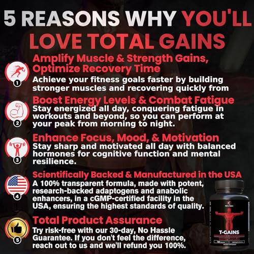 Revolution Science RV1500 Anabolic Booster & Muscle Builder For Men, Total Gains Muscle Growth & Estrogen Blocker For Men, Ashwagandha Shilajit For Men, Fadogia Agrestis Tongkat Ali For Men, Hgh Supplements thumb #1