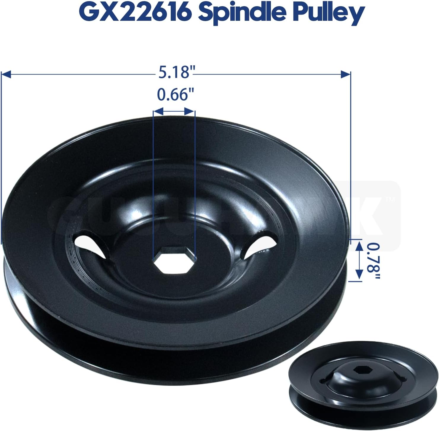 3 Pack GY21098 Spindle Assembly with GX22616 Pulley GY20629 GY20067 Idler Pulley Replaces John Deere AUC15811 Spindle, GY21098, GY20454 for John Deere D140 D160 E140 E170 Tractors