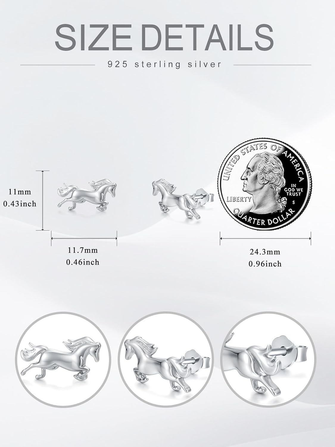 Dorunmo Dragon/Sea Turtle/Dog/Celtic Knot Stud Earrings 925 Sterling Silver Hypoallergenic Animal Stud Earrings Jewelry Gifts for Women