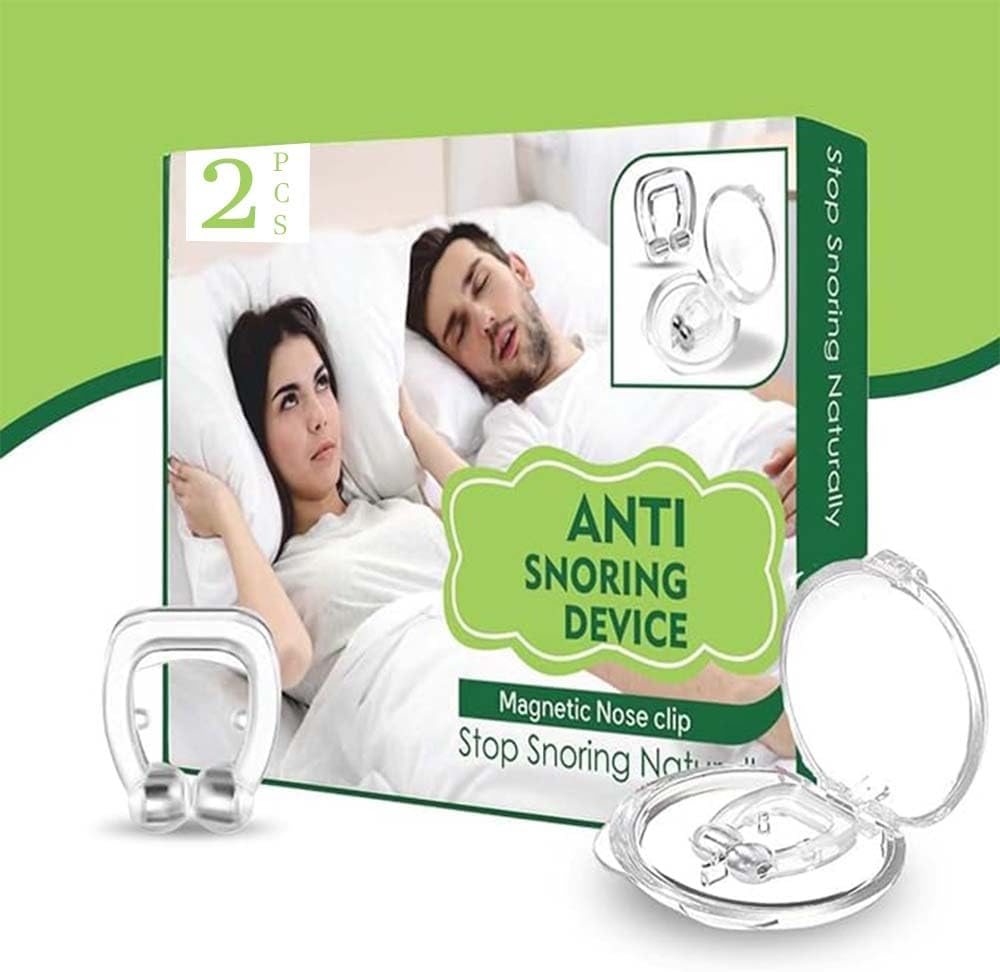 Magnetic Nasal Strips for Breathing | Anti Snoring Nose Clip | Skin Safe Sleep Nasal Strips | Nasal Dilators For Breathing | Instant Releif From Snoring | Snore Stopper | Anti Snoring Nose Clip
