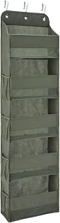 Amazon Basics Over the Door Organizer with 5 Tiers, Large, Charcoal