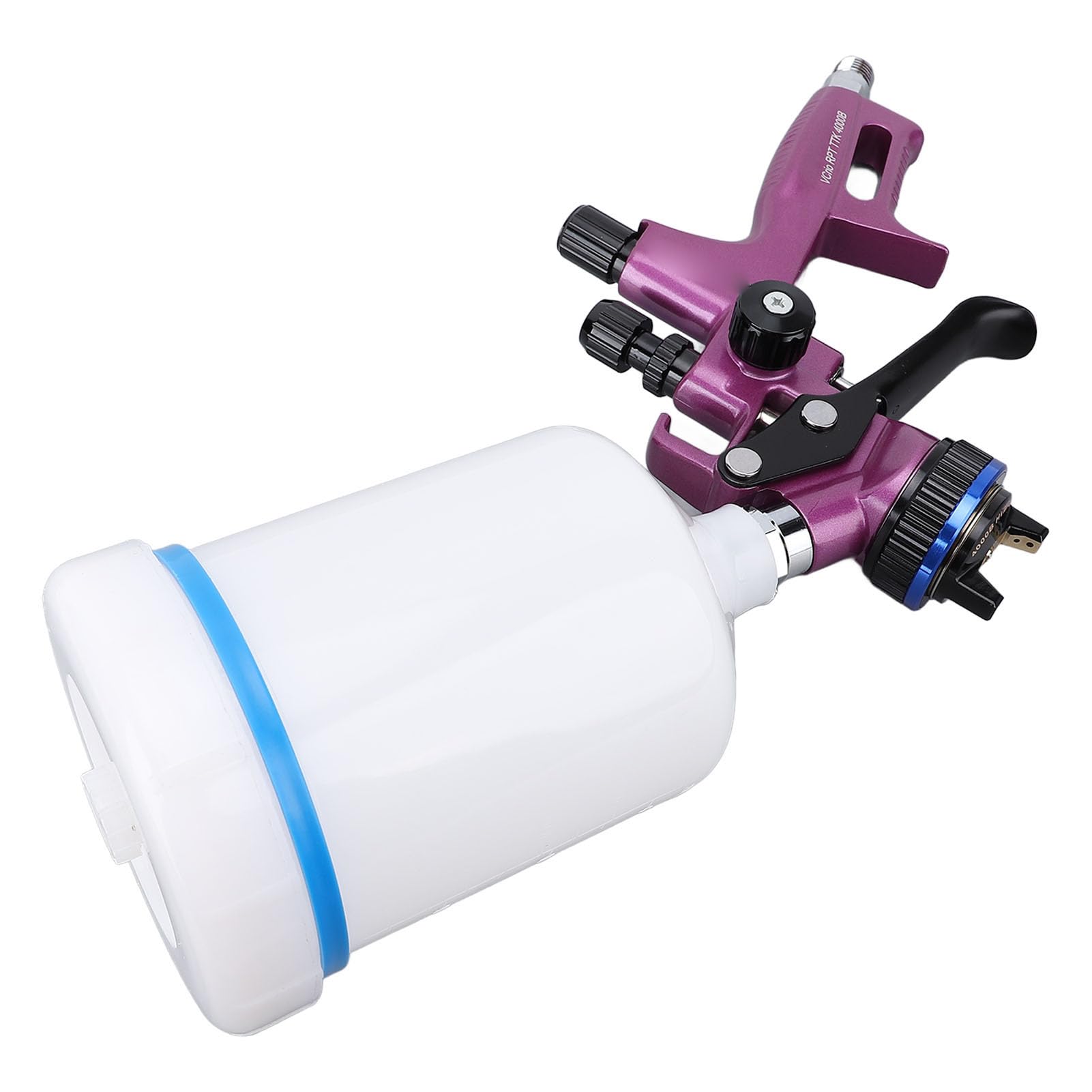 Spruzzatore di Vernice Spray HVLP Regolabile con Corpo in Lega di Alluminio e Ago per Ugello in Acciaio Inossidabile 600 Ml 1,3 Mm per Mobili, Recinzioni, Pareti, Porte e Verniciatura di