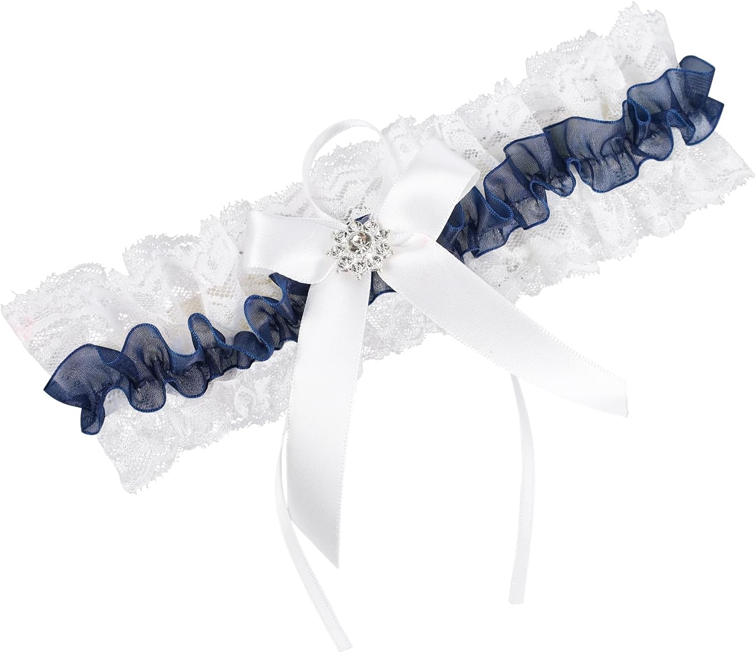 Wedding Garter For Bride With Rhinestones Sparkel Handmade Bridal Garters for Women