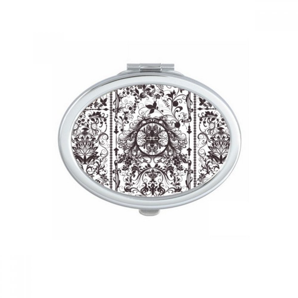 Miroir compact ovale de poche pour ajuster son teint en déplacement