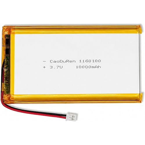 MSDS Verified Part Number: 1160100, Rechargeable 3.7V 10000mAh Li Lipo Lithium Polymer Ion Battery Pack with 2 Pin 2.0mm JST Connector
