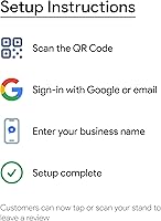 Vista 4 de Soporte de revisión de Google - NFC y código QR, fácil configuración, para todas las empresas (paquete de 1)