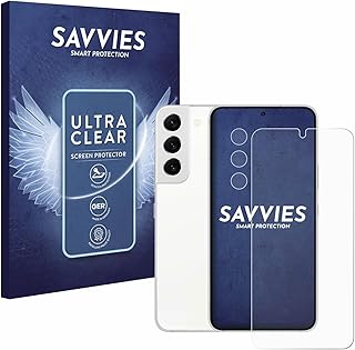 Savvies 18-Pack Screen Protection Film compatible with Samsung Galaxy S22 Enterprise Edition (Front+Camera) Screen Protector Ultra Clear