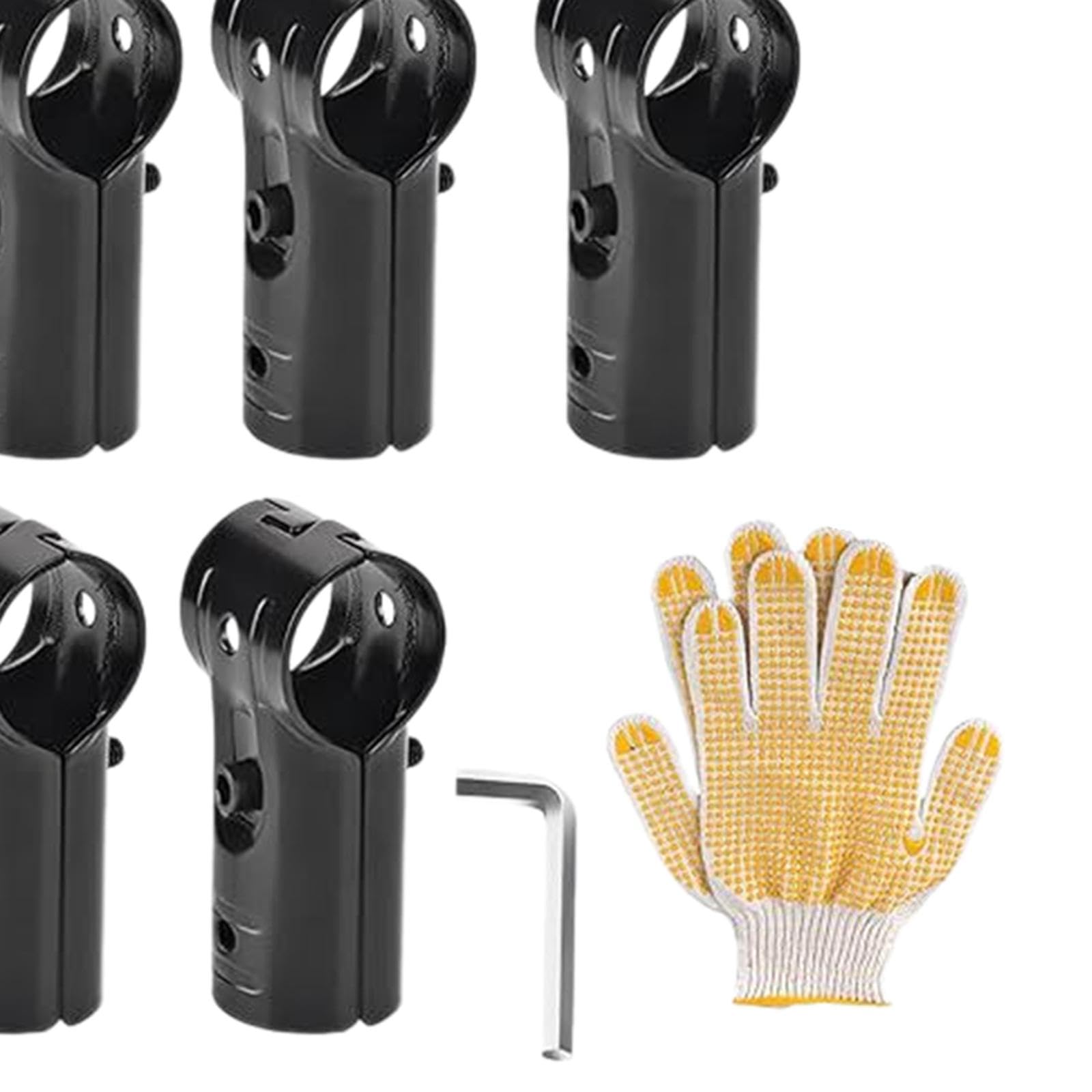8X T Rohrschellenverbinder, Hohe Härte, mit Schraubenschlüsselhandschuh, Einfache Montage