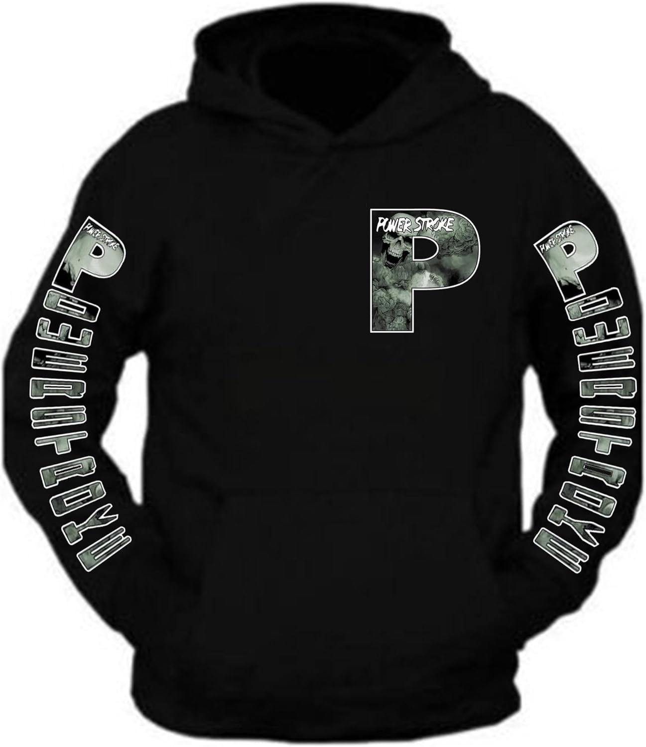 Power Silver Metal Power Hoodie Power P Hoodie
