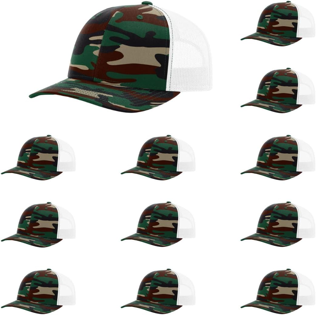 Richardson 112 Classic Six-Panel Adjustable Snapback Trucker Cap | Bulk Packs Available