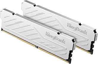 KingBank Computer Desktop Memory Ram DDR4 32GB(2x16GB) 3200MHZ CL16 1.35V with Heatsink for Desktop Computer Gaming/Office/PS