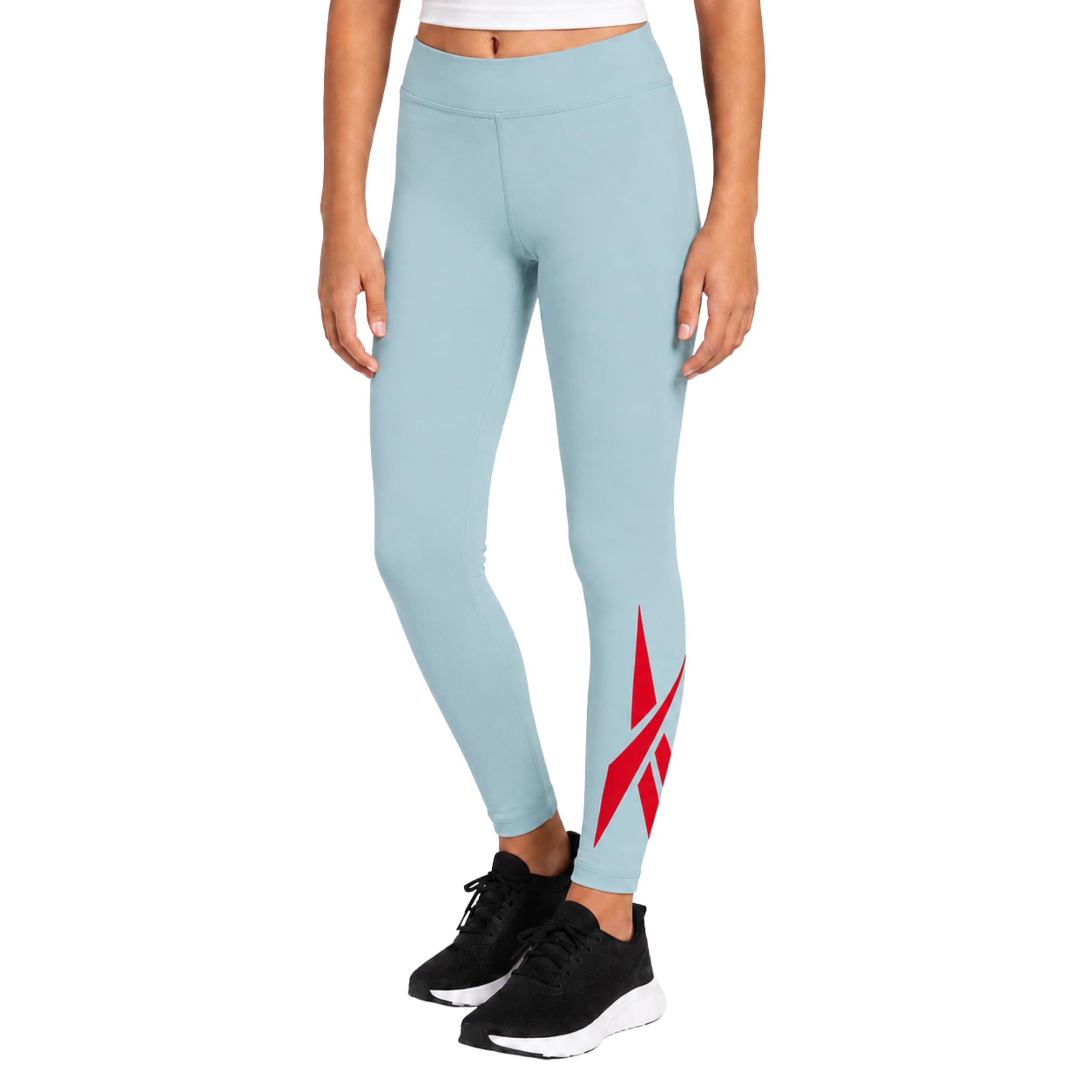 Reebok Mädchen-Leggings, athletische Performance-Baumwoll-Leggings, dehnbare Yogahose für Mädchen, Tanzstrumpfhose (Größen: 7–12)