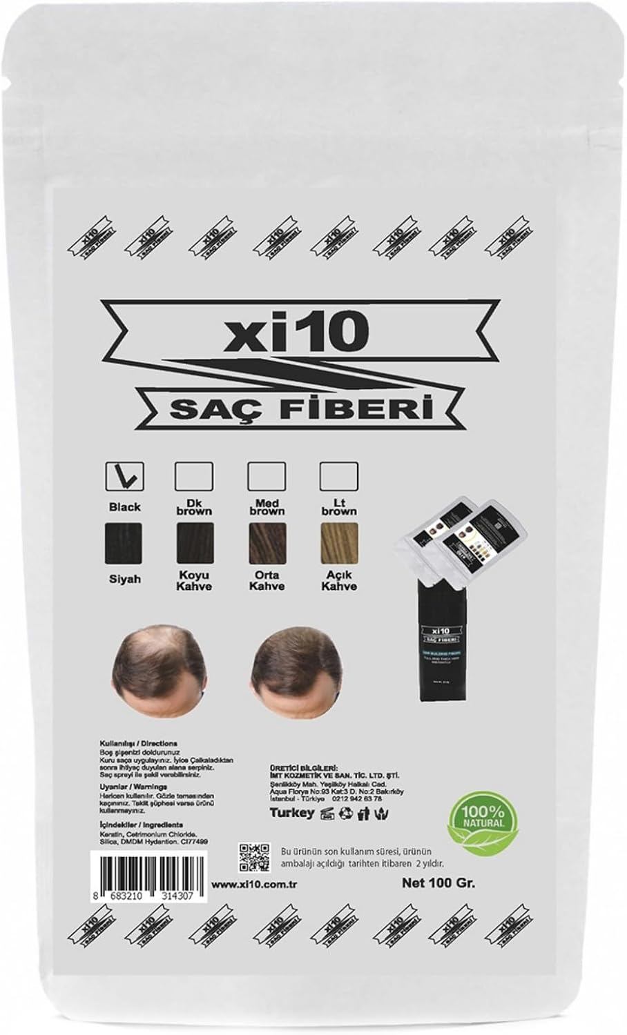100 Gr. Siyah (Black) Saç Tozu Topik Ekonomik Boy