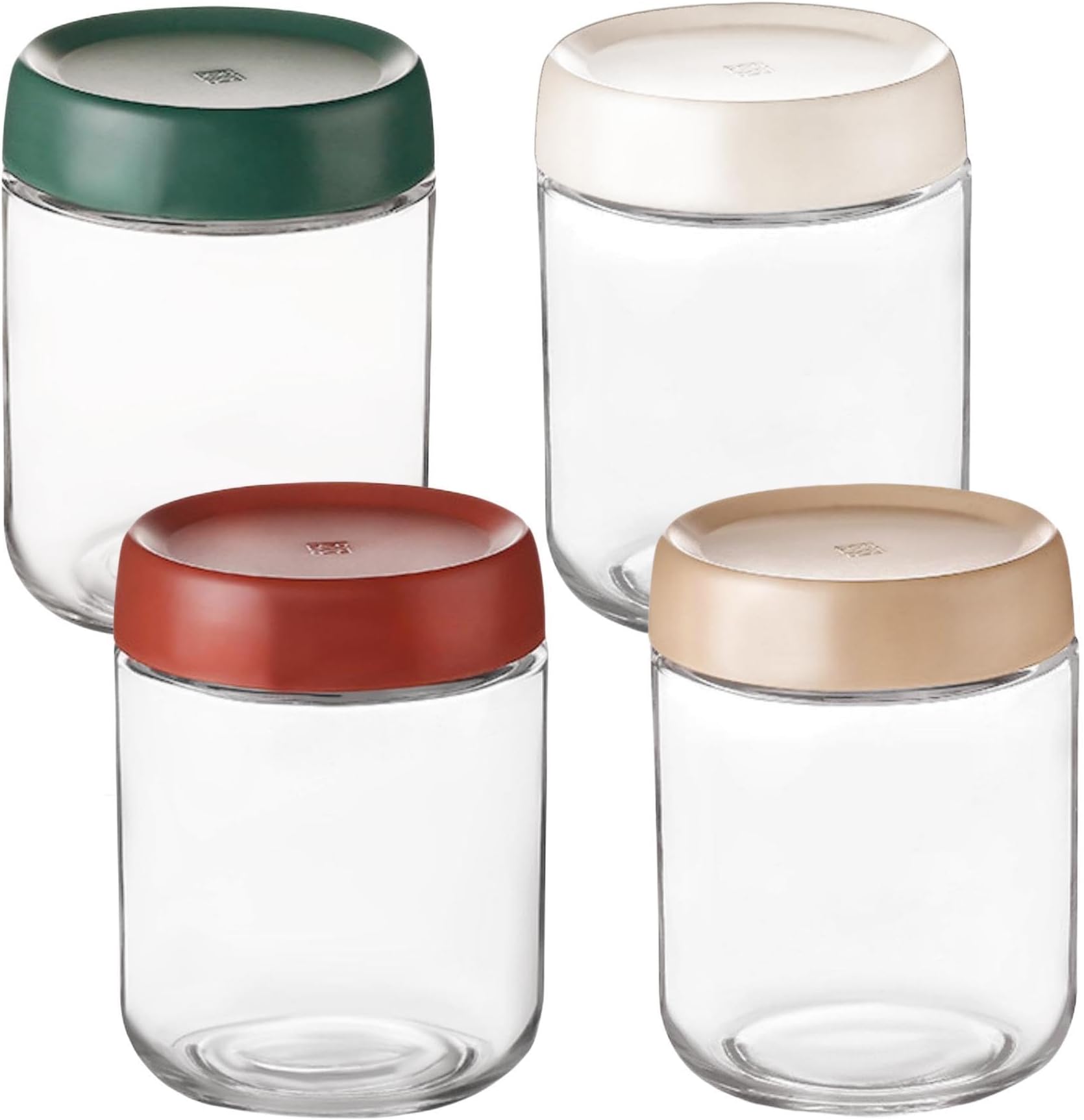 Eidoct 4-Pack 15.8oz Glass Jar with Screw Lid Leakproof Overnight Oats Container, Yogurt Jars, Oatmeal Salad Jars, for Cereals Milk Fruit Condiment Dressing Sauce Snacks Juice (4-Pack 450ml)