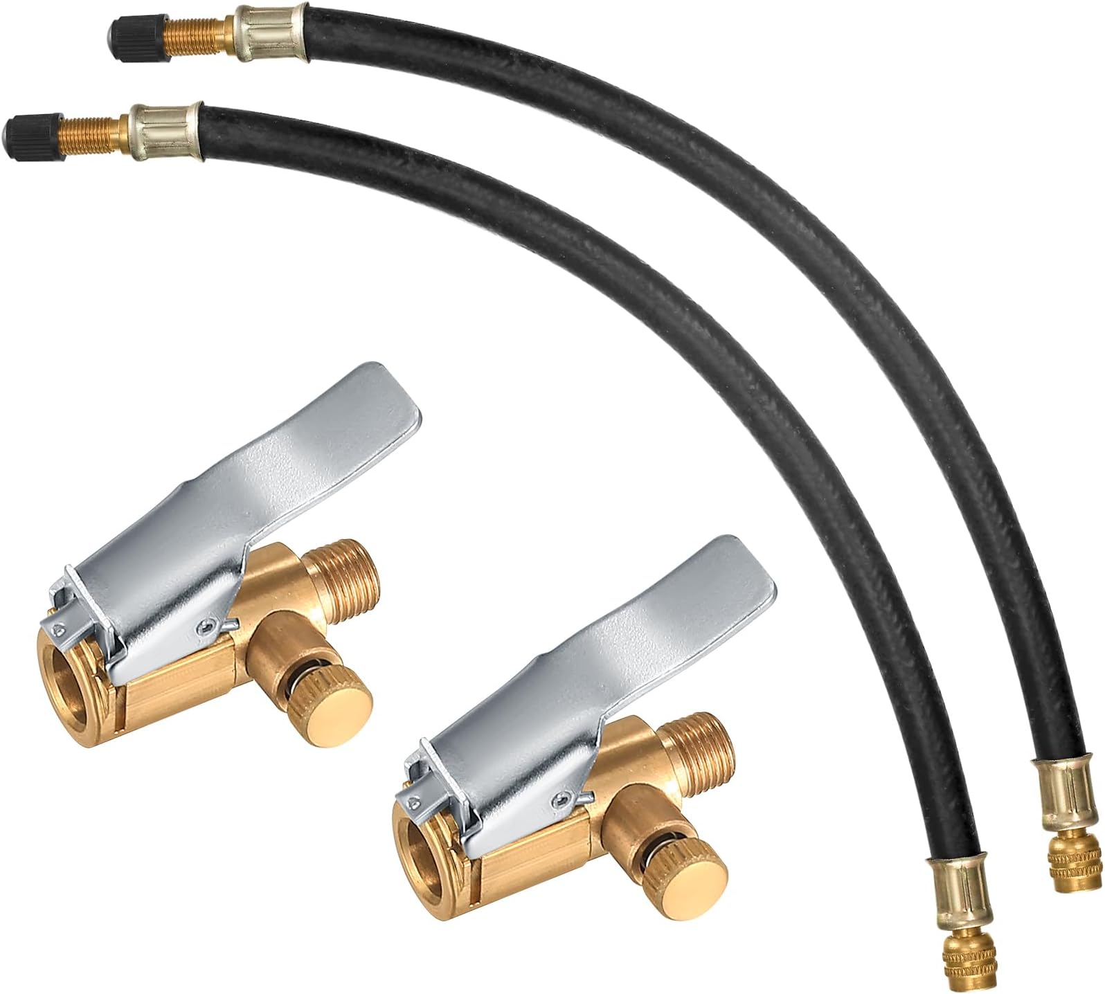 Ventilverlängerung Set 20cm - Reifenfüller Mit 2 Messing Adaptern Für Auto & Fahrrad