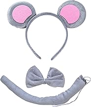 TSHAOUN Mouse Headband, Mice Ears Tail, Game Animal Costumes, Headband with Ears for Kids, Cosplay, Birthday Party, Carnival, Christmas Party Supplies.