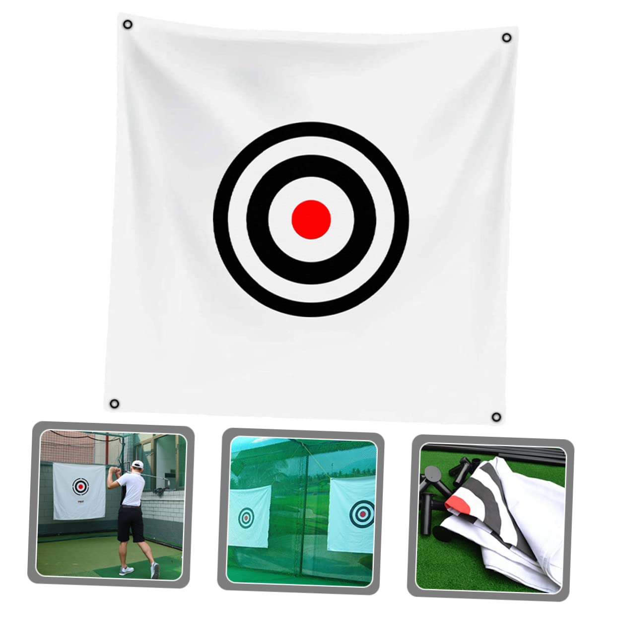 GAROZATION Golf Hitting Mat Practice Net for Chipping Game Thicker Canvas Easy to Assemble Indoor/Outdoor
