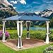 Produktbild BRAST Pavillon Aluminium Pagode 3,5x3,5m | viele Modelle & Farben | inkl. Moskitonetz + LED | festes Dach | wasserdicht | stabil | UV-Schutz | Beige
