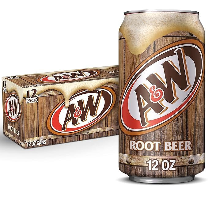 AA&WW Root Beer Soda 355ml x 12 Pack Limited Edition USA Import American Party Pack For Parties and Special Ocassions