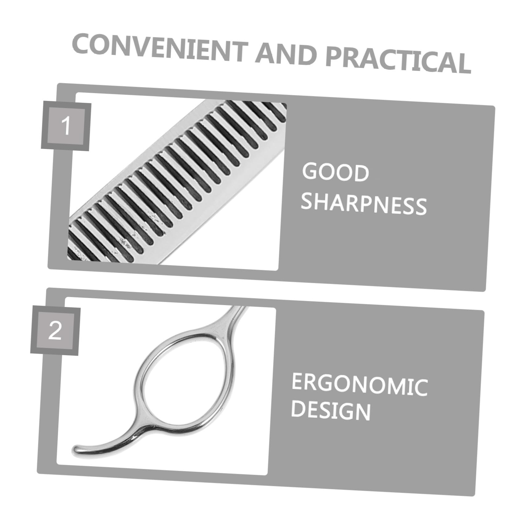 SHERCHPRY Ciseaux de Coiffure Gaucher et Acier Inoxydable Argenté Ensemble de 2 pour 6 Pouces, Poignée Ergonomique Créative Usage Usage Professionnel et Amateur