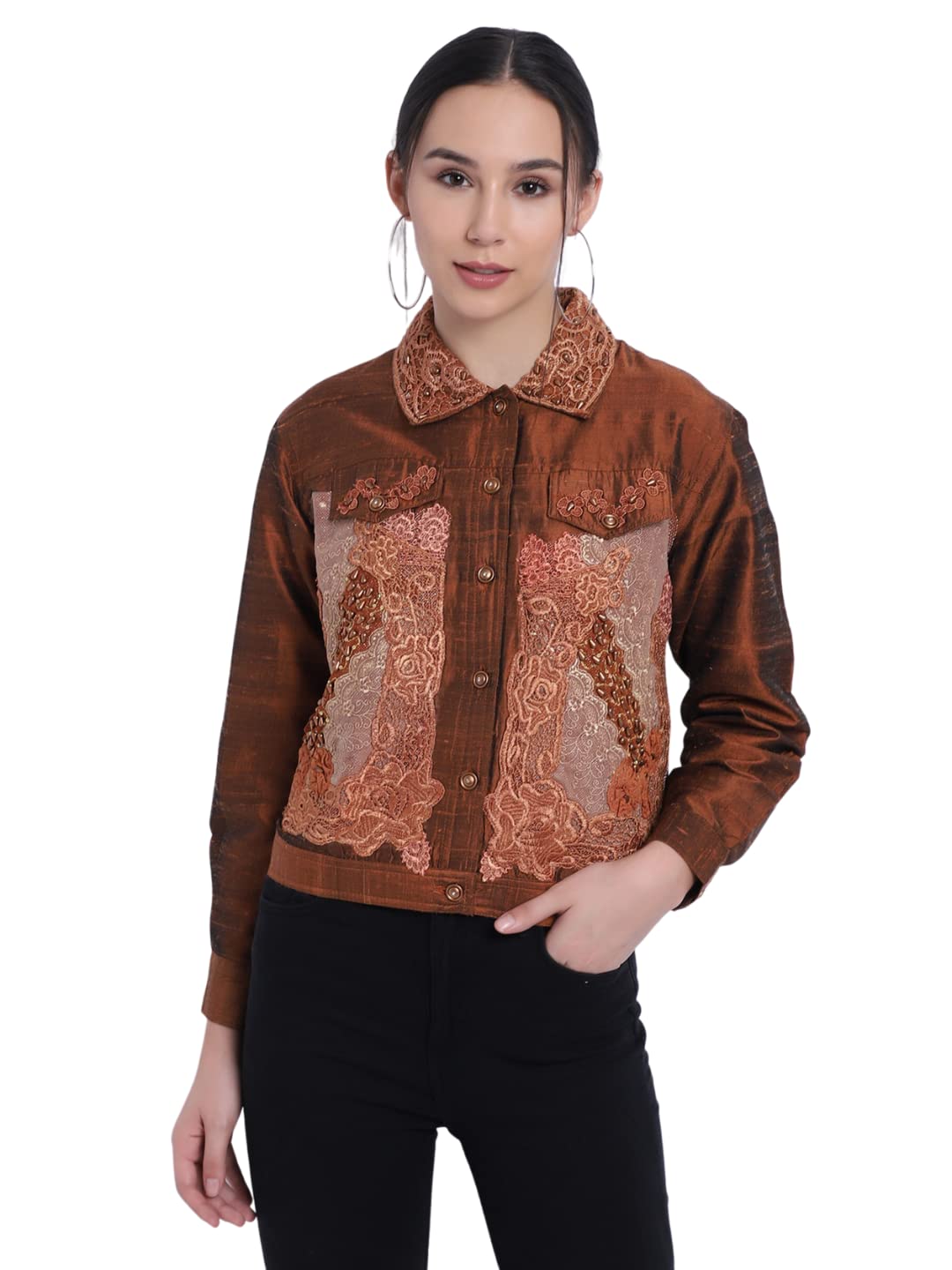 tandul Full Sleeve Embroidered Women Jacket-picture-18