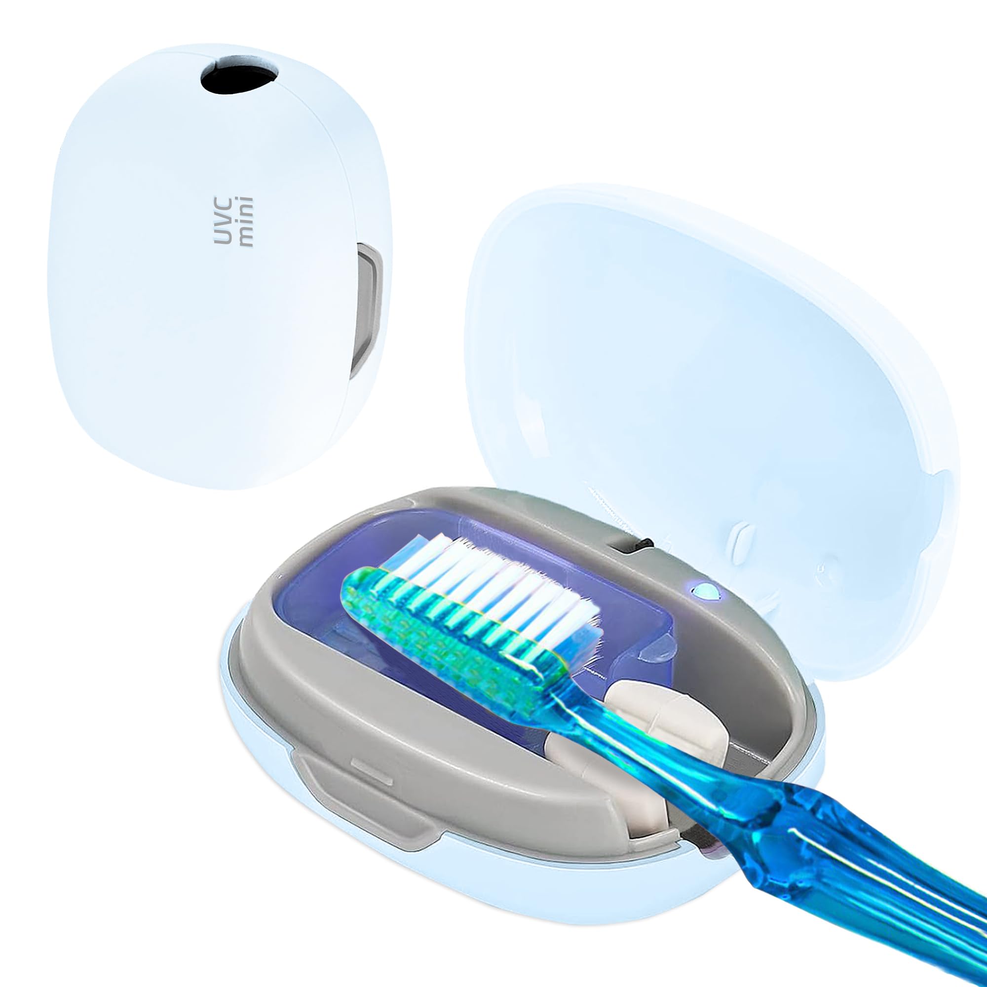 Esterilizador Cepillo Dientes Portátil UV Recargable | Higienizador Cepillo Dientes USB - Esterilizador Dental Ultravioleta y Estuche para Viajes, Hogar y Oficina