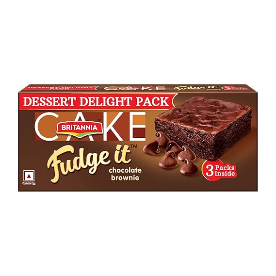 Britannia Cakes Fudge It Chocolate Brownie, 120 g Amazon.in Grocery