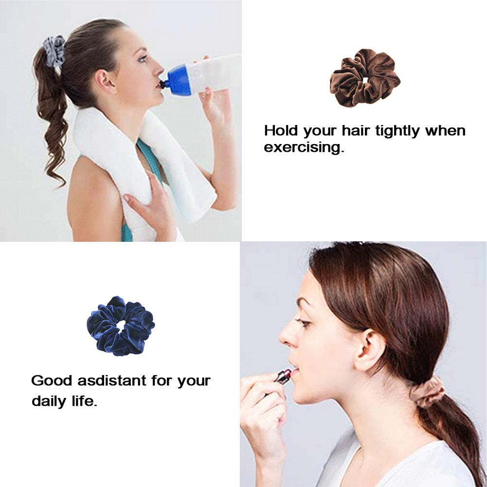 J-MEE 20 Pcs Hair Scrunchies Velvet Elastic Hair Bands Scrunchy Hair Ties Ropes Scrunchies for Women or Girls Hair Accessories