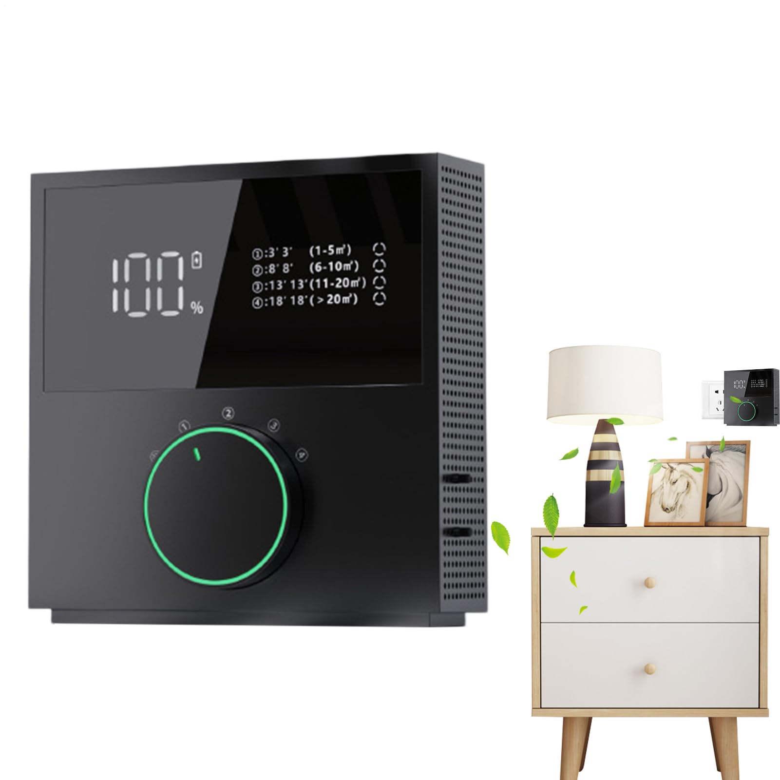 Purificateur d'air silencieux avec écran LED au design épuré pour le salon