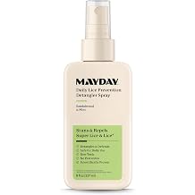 MAYDAY Daily Lice Prevention Detangler Spray 8oz, Sandalwood & Mint | Leave-In, Hair & Scalp Nourishment, Non-Toxic & Pesticide-Free, Scientifically Proven Lice & Super Lice Prevention