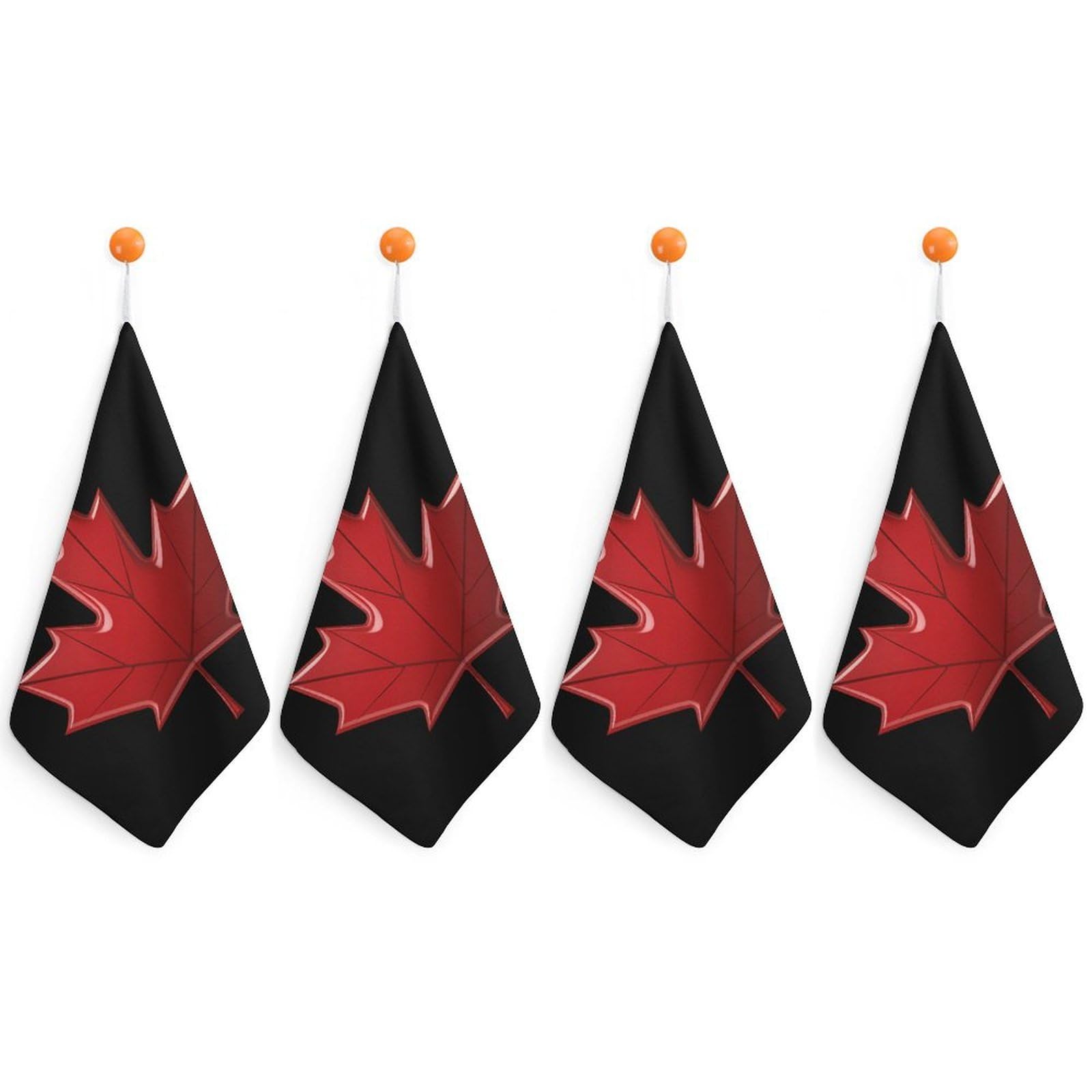 CGSBNGHA Canada Flag Maple Leaf Hand Towel Hanging Face Towels Cleaning Cloths Handkerchief for Bathroom Kitchen