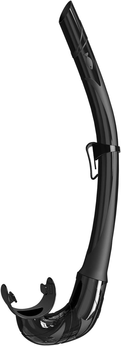 Bairuifu Freediving Snorkel - Flexible Silicone Snorkel Tube for Diving, Snorkelling, Freediving and Spearfishing - Suitable for Adult and Young Divers（Black） : Sports & Outdoors