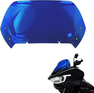 11.5" Windshield Windscreen Deflector For Harley Road Glide 2023.5-Later | 11.5" Height, Blue Finish, Wind Deflector Design, Includes Silicone Washers, Fits Harley Road Glide 2023.5-Later