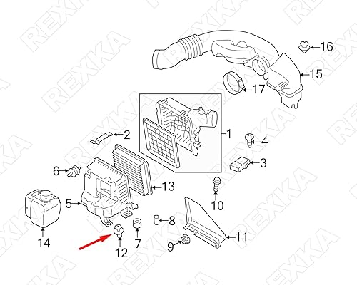 Miniatura 6 de Rexka 15 clips de retención tipo empuje para conducto de entrada de aire para Subaru 90914-0063 Forester, Impreza, WRX, Legacy & Outback